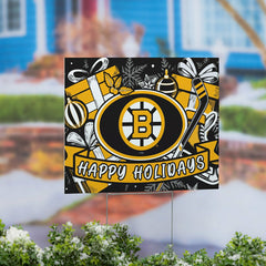 Boston Bruins Yard Sign, Holiday - NHL Home