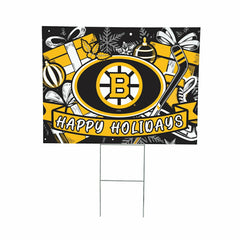 Boston Bruins Yard Sign, Holiday - NHL Home
