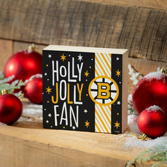 Boston Bruins Block, Holiday, 6x6 - NHL Home