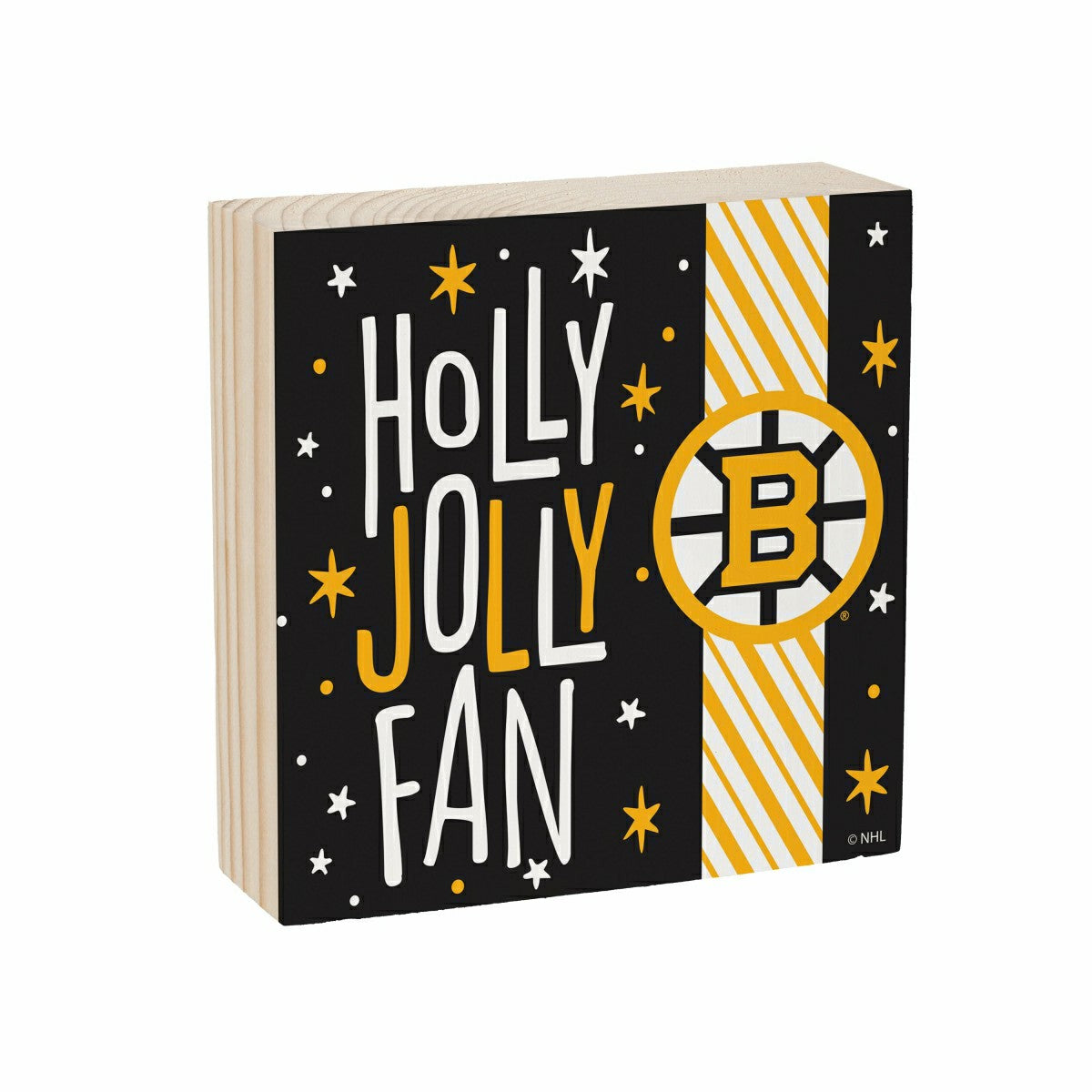 Boston Bruins Block, Holiday, 6x6 - NHL Home