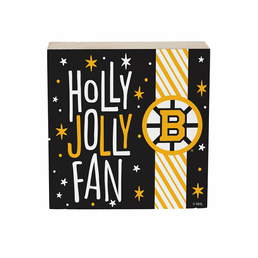 Boston Bruins Block, Holiday, 6x6 - NHL Home