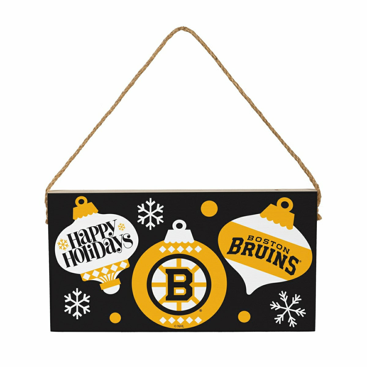 Boston Bruins Holiday Wood Wall Sign, 6x11 - NHL Home