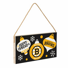 Boston Bruins Holiday Wood Wall Sign, 6x11 - NHL Home