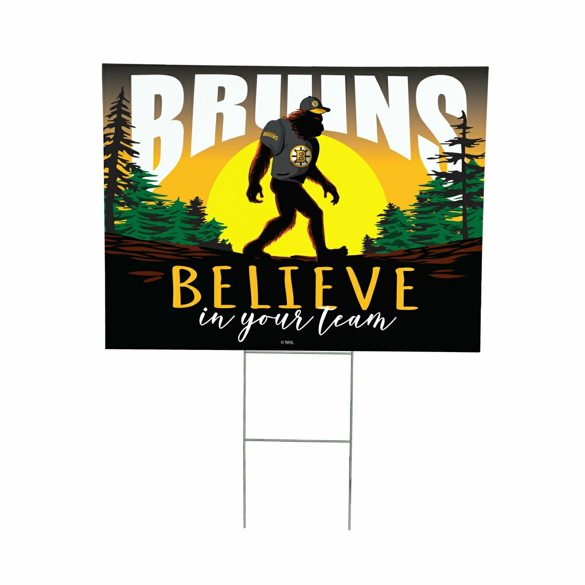 Boston Bruins Coroplast Yard Sign, Bigfoot - NHL Home