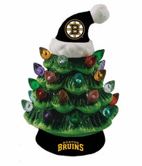 Boston Bruins 4" Mini LED Tabletop Christmas Tree, Set of 2 - NHL Home