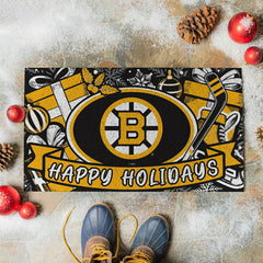 Boston Bruins Holiday PVC Mat, 28"x16" - NHL