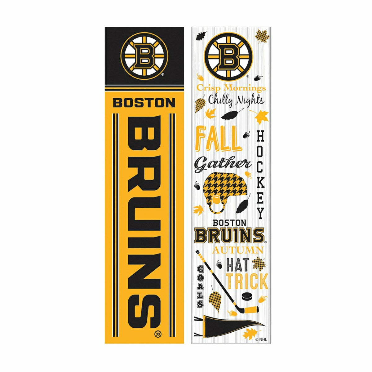 Boston Bruins Fall Seasonal Double Sided Large Leaner, 46" - NHL Home