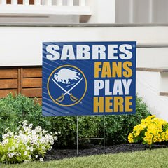 Buffalo Sabres Coroplast Yard Sign "Fans Play Here" - NHL Home