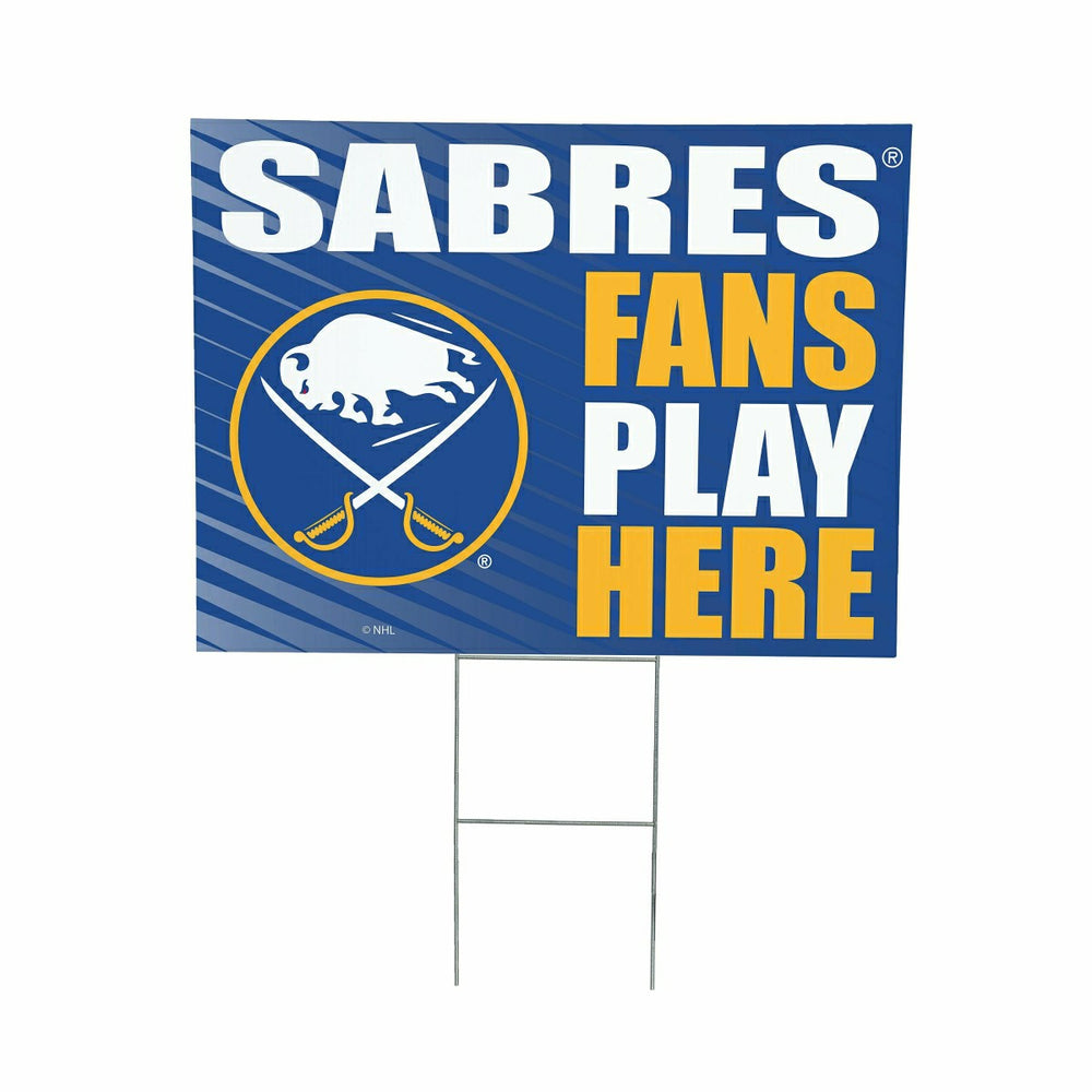 Buffalo Sabres Coroplast Yard Sign "Fans Play Here" - NHL Home