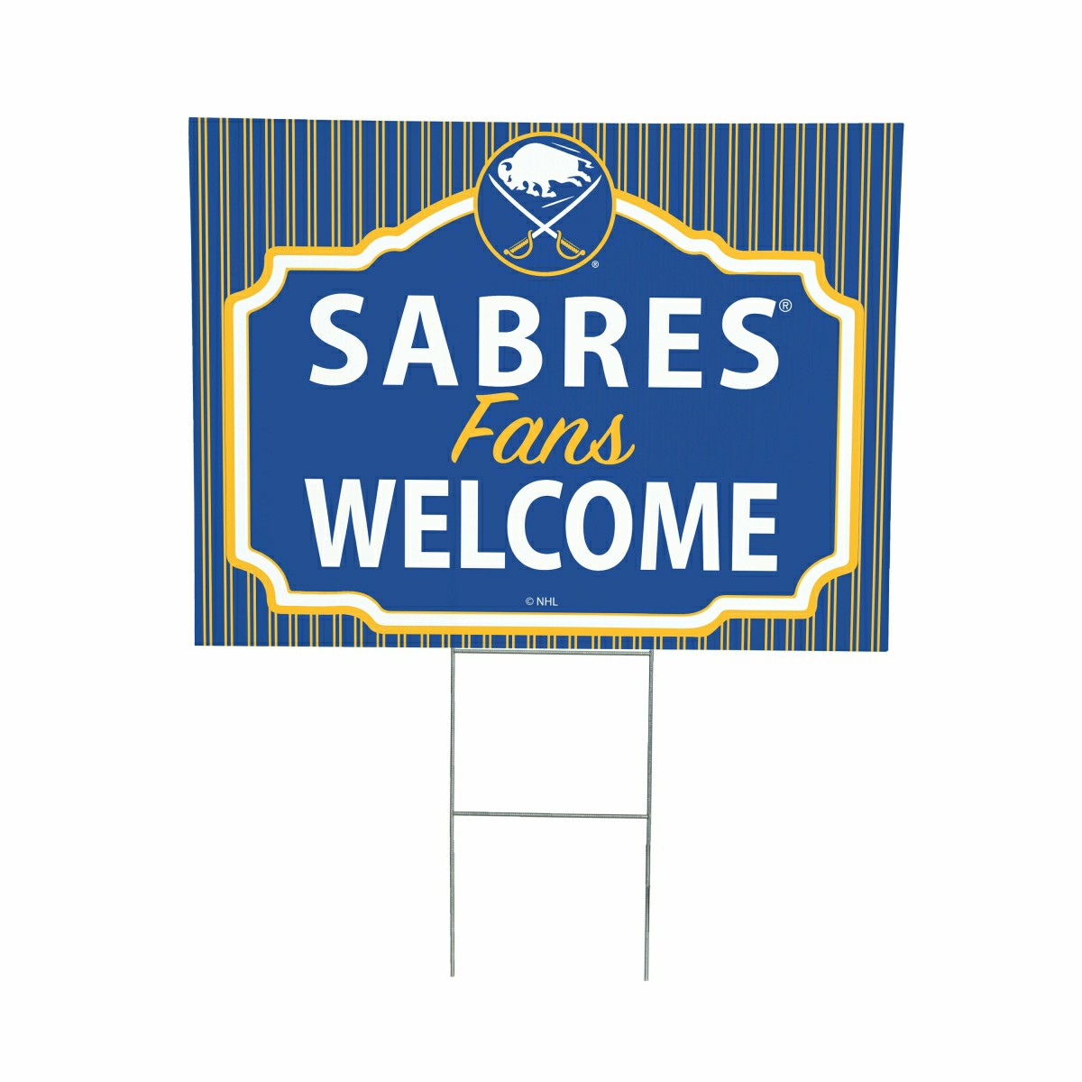 Buffalo Sabres Coroplast Yard Sign, "Fans Welcome" - NHL Home