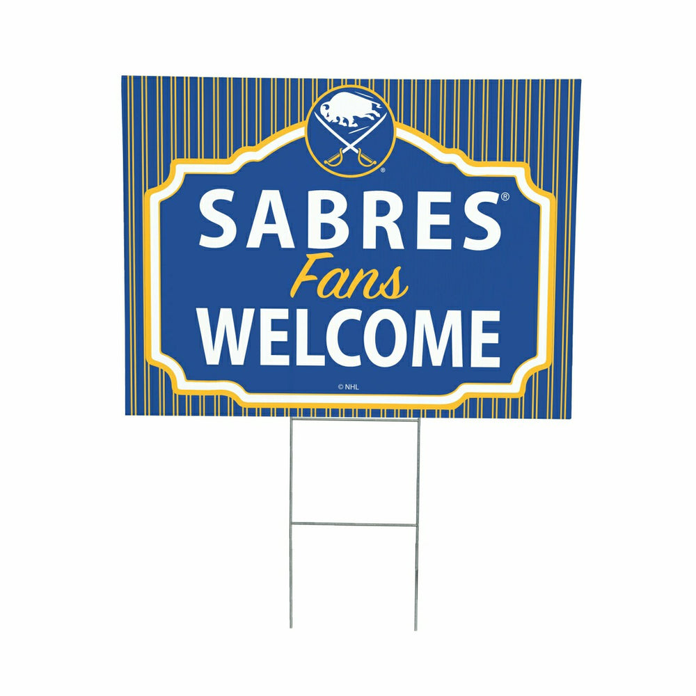 Buffalo Sabres Coroplast Yard Sign, "Fans Welcome" - NHL Home