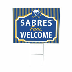 Buffalo Sabres Coroplast Yard Sign, "Fans Welcome" - NHL Home
