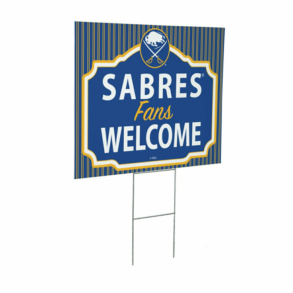 Buffalo Sabres Coroplast Yard Sign, "Fans Welcome" - NHL Home