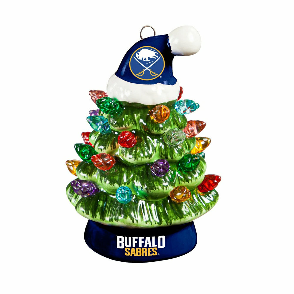 4" Mini LED Tabletop Christmas Tree, Set of 2, Buffalo Sabres - NHL Home