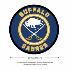 LED Wall Decor, Round, Buffalo Sabres - NHL Home