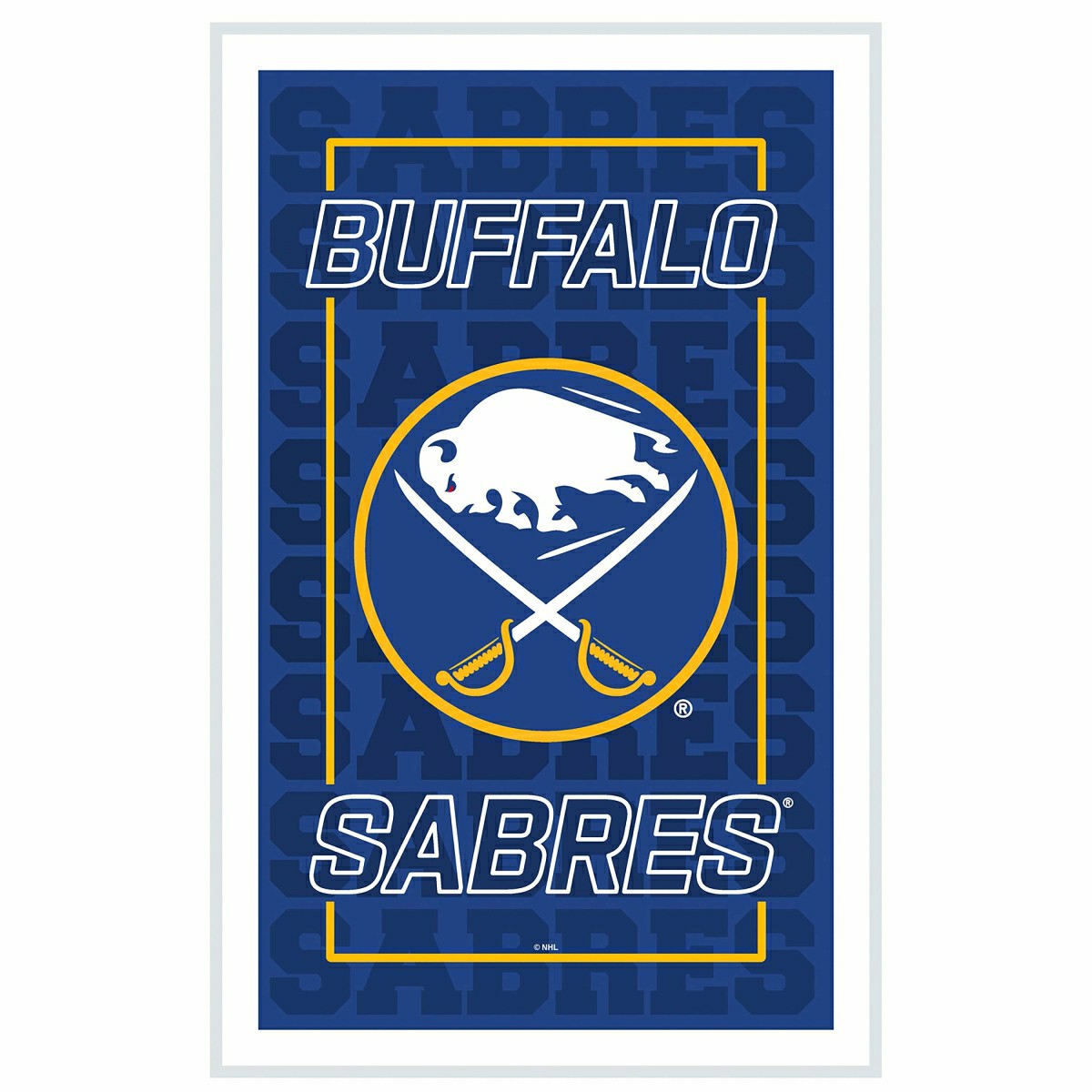22"H x 14"L NeoLite Wall Decor, Rectangle, Buffalo Sabres - NHL Home