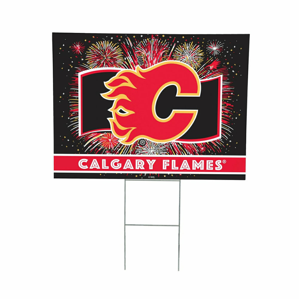 Calgary Flames Yard Sign, Patriotic - NHL Home