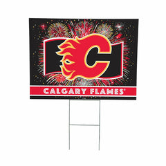 Calgary Flames Yard Sign, Patriotic - NHL Home