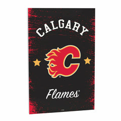 Calgary Flames Wood Wall Sign, 16x24 - NHL Home