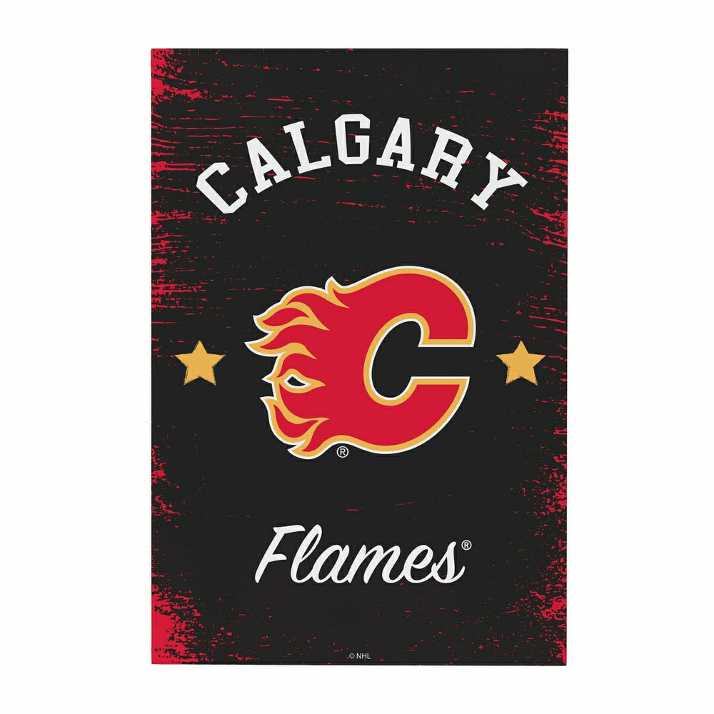 Calgary Flames Wood Wall Sign, 16x24 - NHL Home