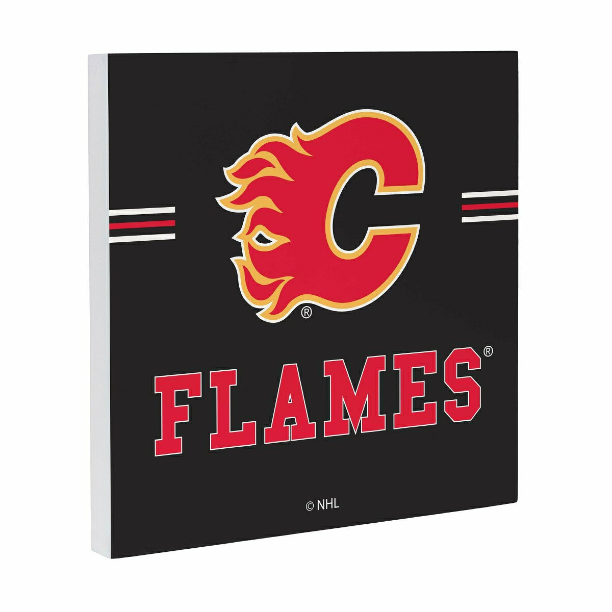 Calgary Flames Wood Wall Sign, 12x12 - NHL Home