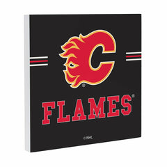 Calgary Flames Wood Wall Sign, 12x12 - NHL Home