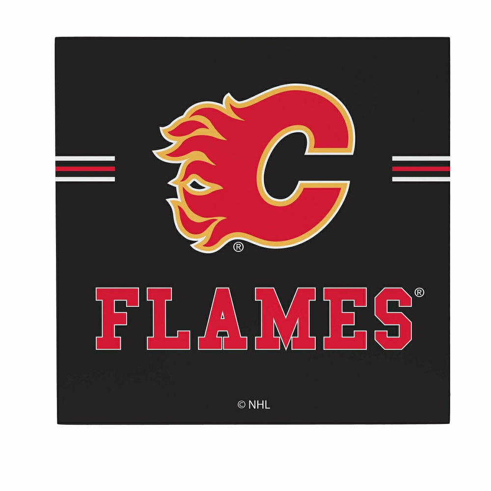 Calgary Flames Wood Wall Sign, 12x12 - NHL Home