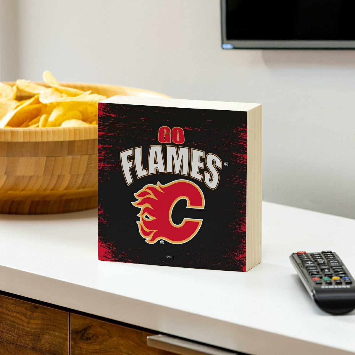 Calgary Flames Plock, Down Home Fans, 6x6 - NHL Home