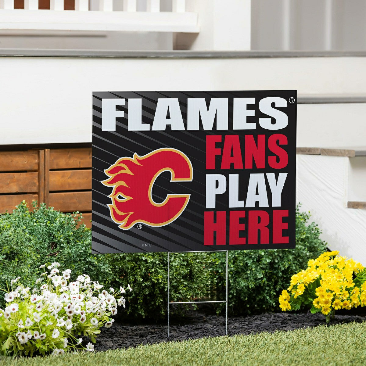 Calgary Flames Coroplast Yard Sign "Fans Play Here" - NHL Home