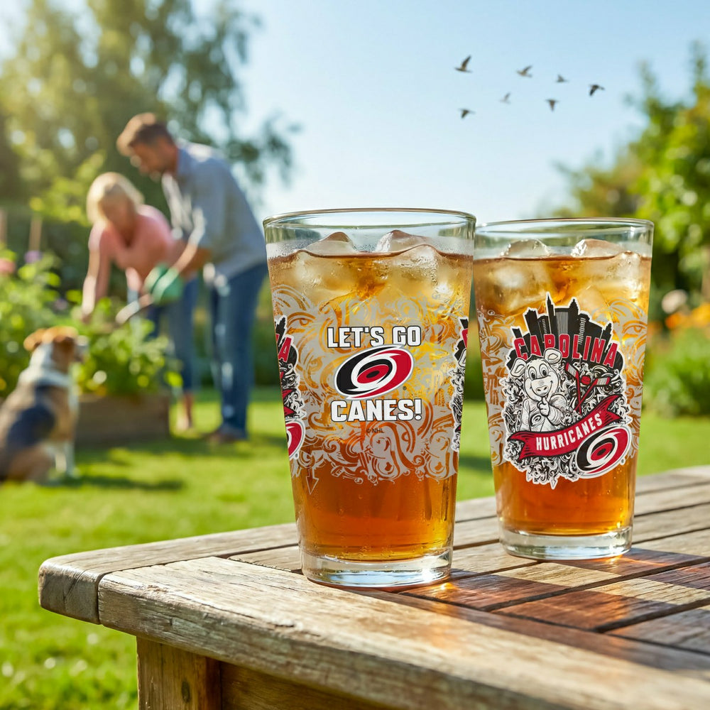 Carolina Hurricanes 16oz Glass pint, Set of 2 - NHL Home