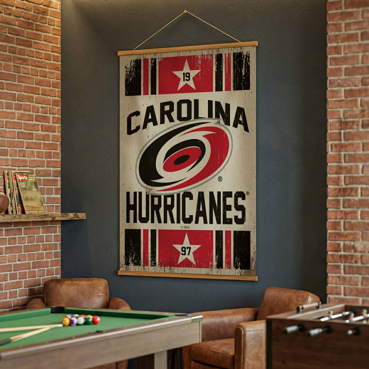Carolina Hurricanes, Canvas Wall Tapestry, Large, 54x36 - NHL Home