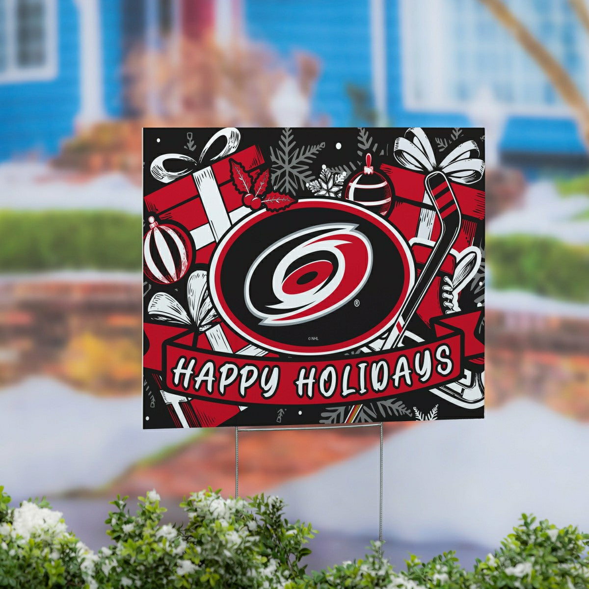 Carolina Hurricanes Yard Sign, Holiday - NHL Home