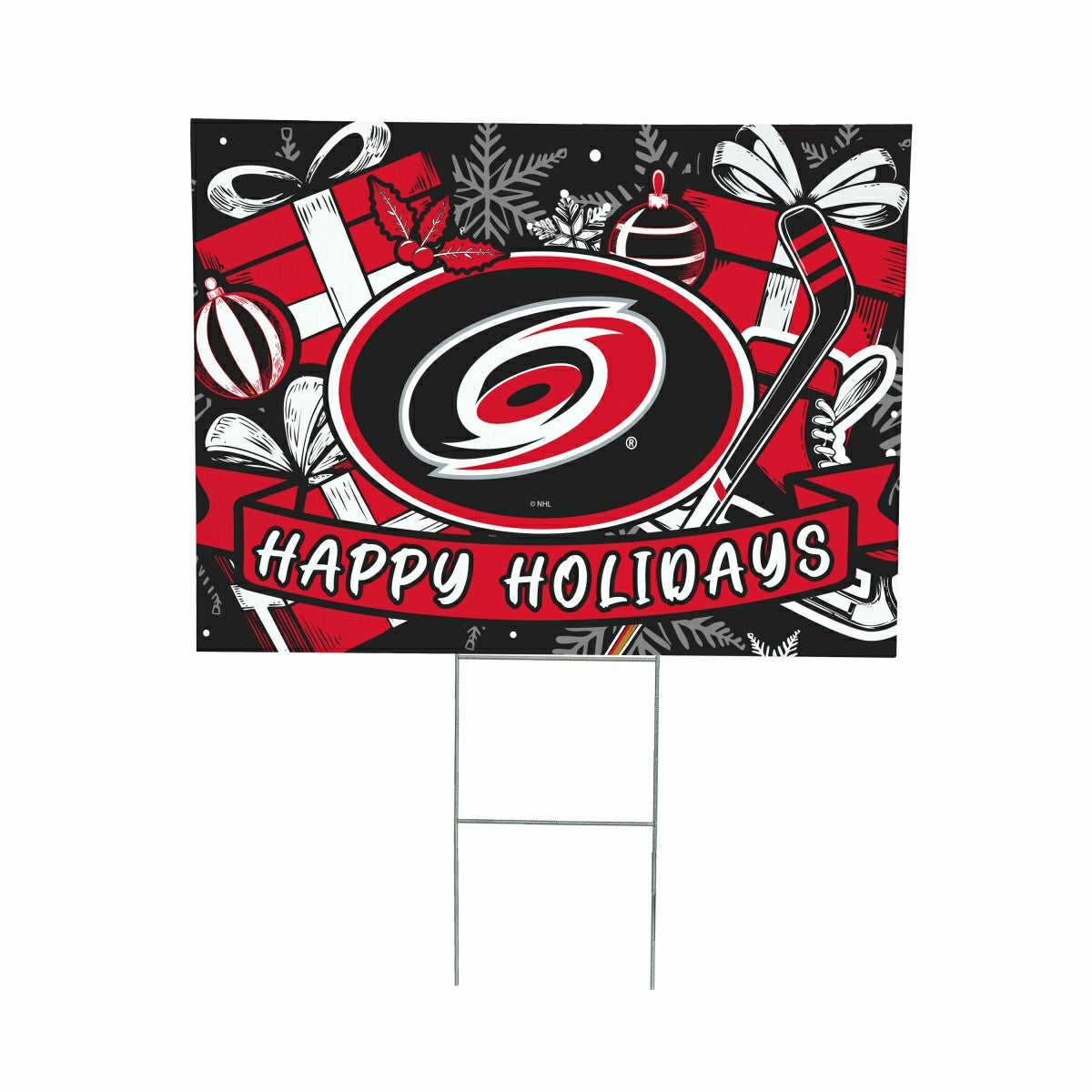 Carolina Hurricanes Yard Sign, Holiday - NHL Home