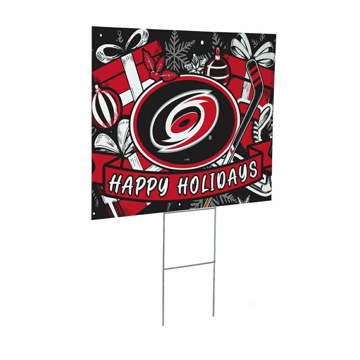 Carolina Hurricanes Yard Sign, Holiday - NHL Home