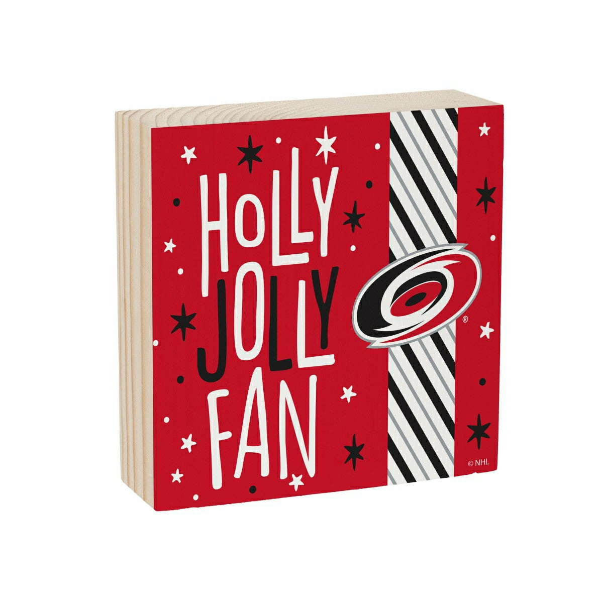 Carolina Hurricanes Block, Holiday, 6x6 - NHL Home