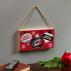 Carolina Hurricanes Holiday Wood Wall Sign, 6x11 - NHL Home
