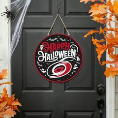 Carolina Hurricanes Halloween Round Door Décor with Hanging Rope, 18x1 - NHL Home