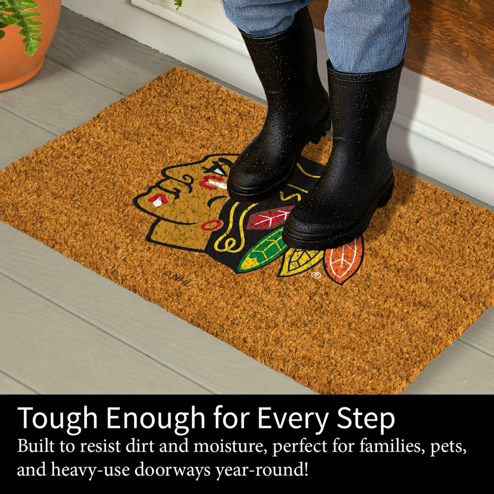 Coir Mat, 16"x28", Chicago Blackhawks - NHL