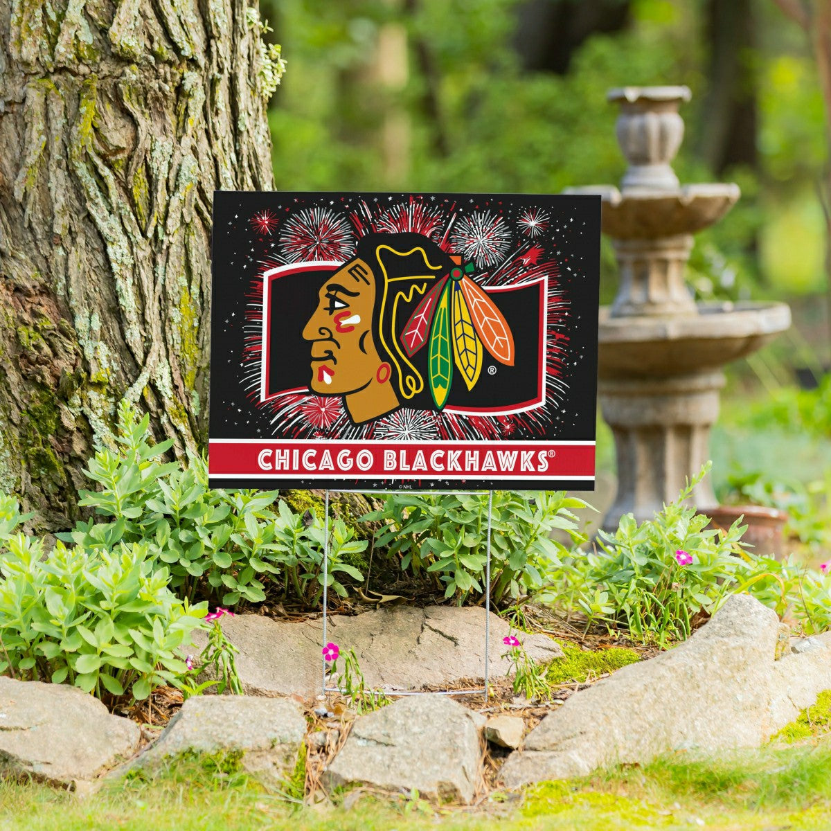 Chicago Blackhawks Yard Sign, Patriotic - NHL Home