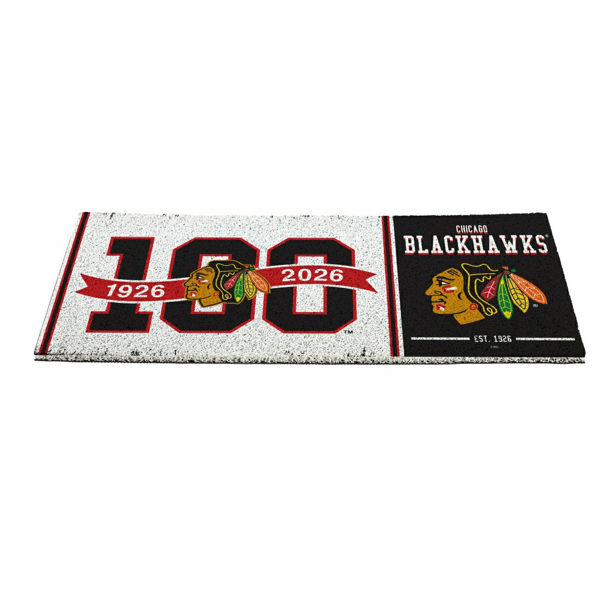 Chicago Blackhawks, 100 Anniversary Turf Mat, Color - NHL