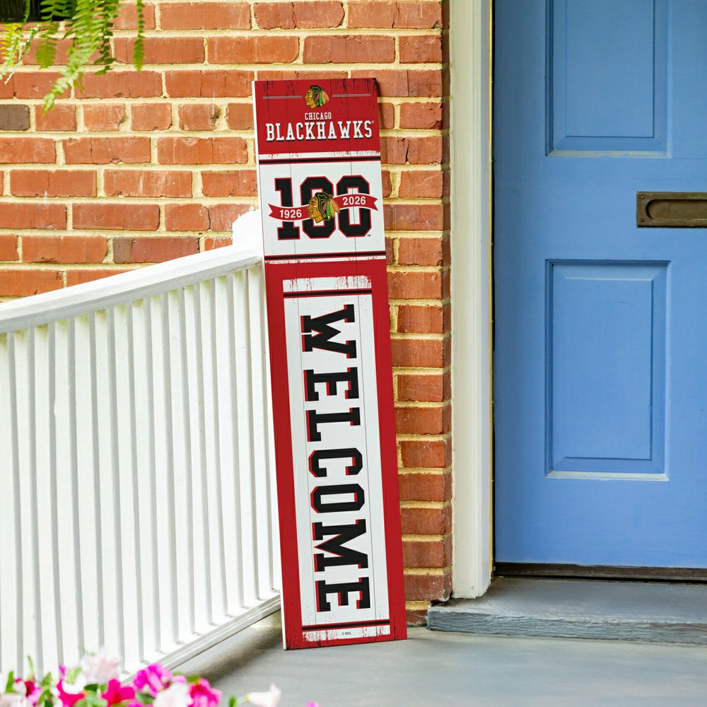 Chicago Blackhawks, 100 Anniversary Porch Leaner, 46" - NHL Home