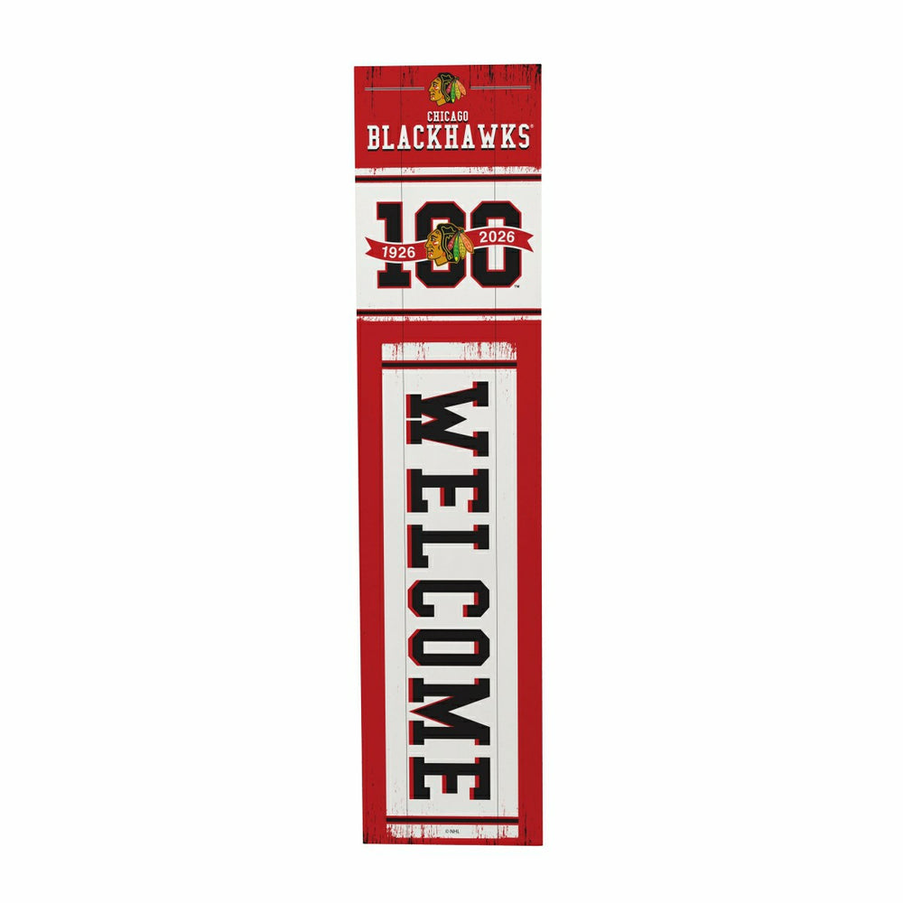 Chicago Blackhawks, 100 Anniversary Porch Leaner, 46" - NHL Home