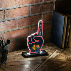 Chicago Blackhawks Hockey Foam Finger Desklite LED Decor - NHL Home