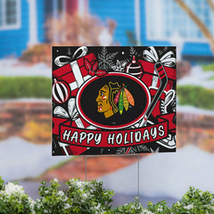 Chicago Blackhawks Yard Sign, Holiday - NHL Home