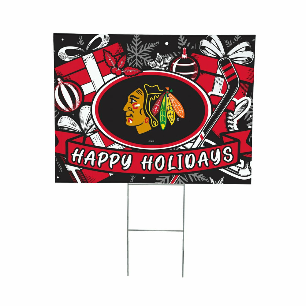 Chicago Blackhawks Yard Sign, Holiday - NHL Home