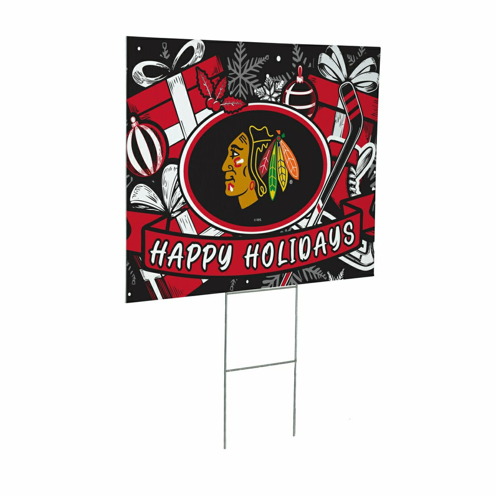 Chicago Blackhawks Yard Sign, Holiday - NHL Home
