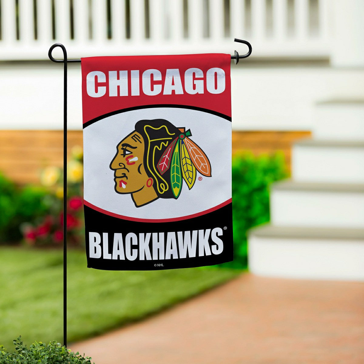 Chicago Blackhawks Suede Garden Flag - NHL