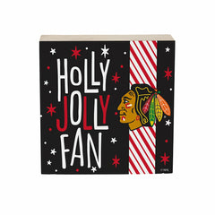 Chicago Blackhawks Block, Holiday, 6x6 - NHL Home