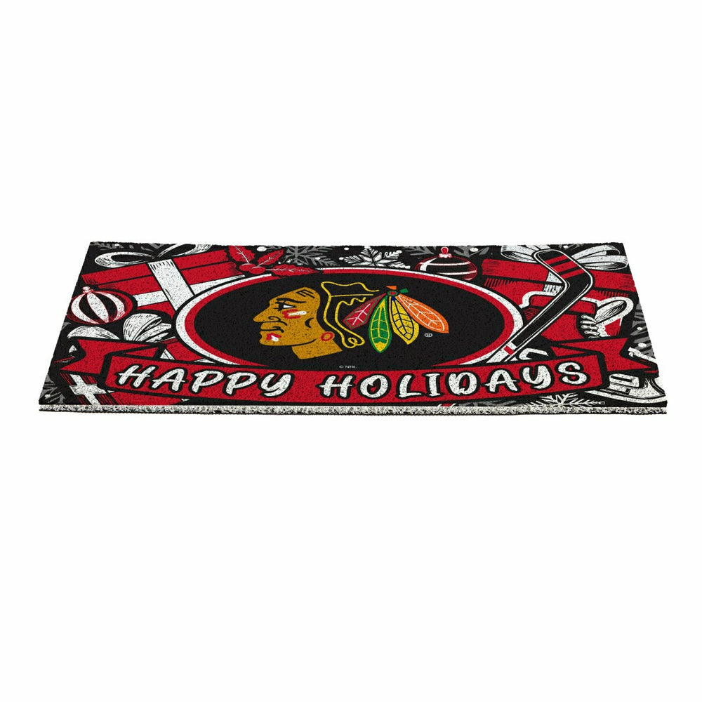 Chicago Blackhawks Holiday PVC Mat, 28"x16" - NHL