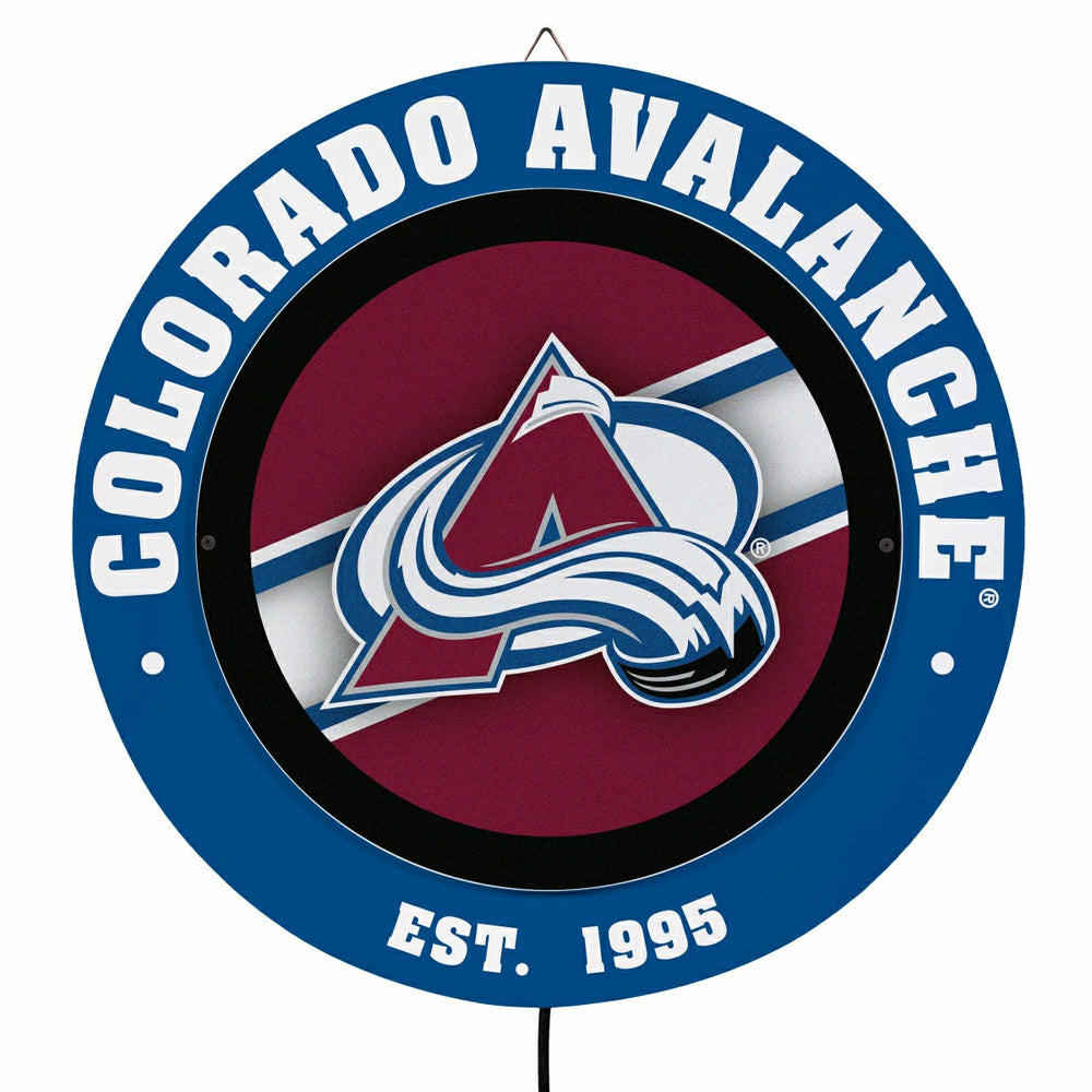 Colorado Avalanche, Metal Lite, Round - NHL